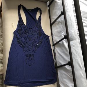 Navy blue racer back tank